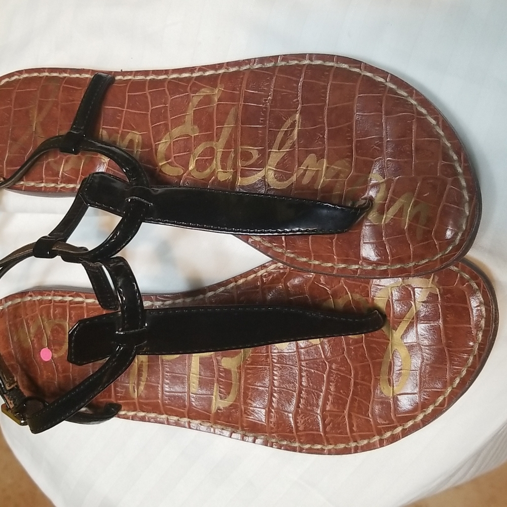 Sam Edelman black sandals Sz 8 - Picture 1 of 5